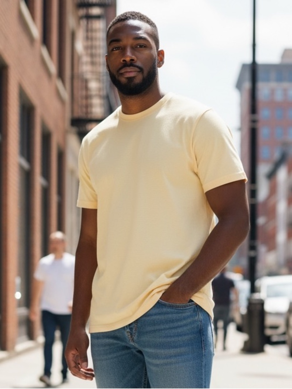 Perry Ellis Mens shirt sleeve yellow shirt size large